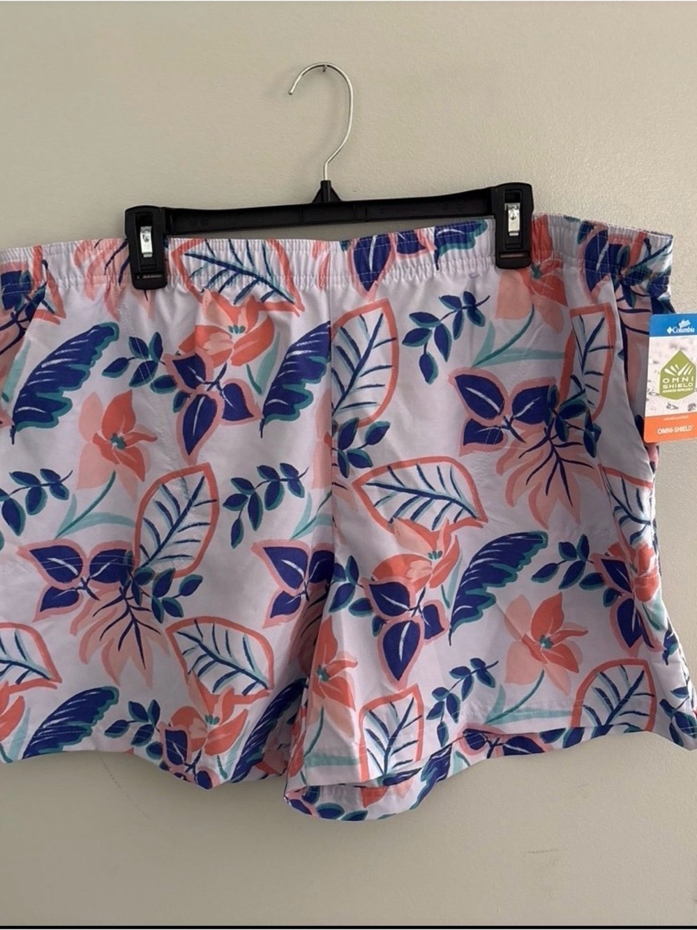Columbia Women’s Floral Court Shorts - Pink, Blue & Teal